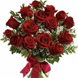 15 red roses with greenery | Flower Delivery Nizhny Novgorod